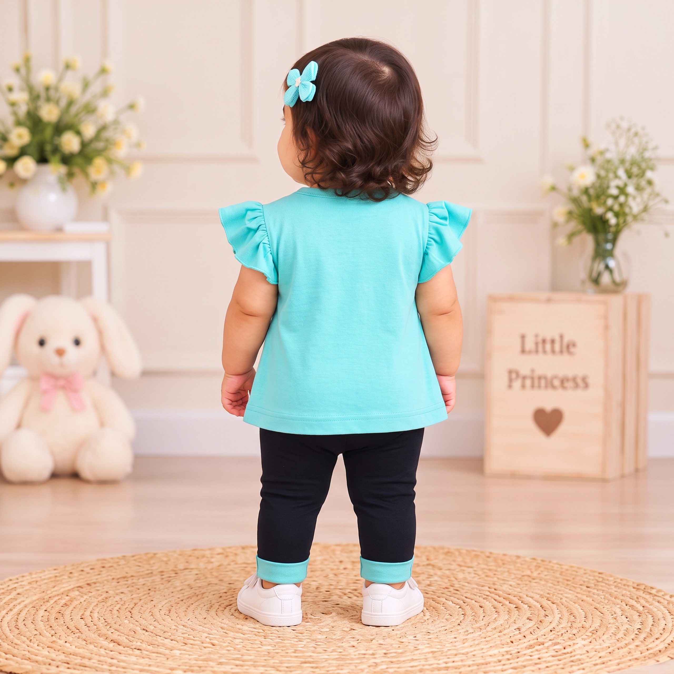 Butterfly Print Ruffle Suit - Image 13