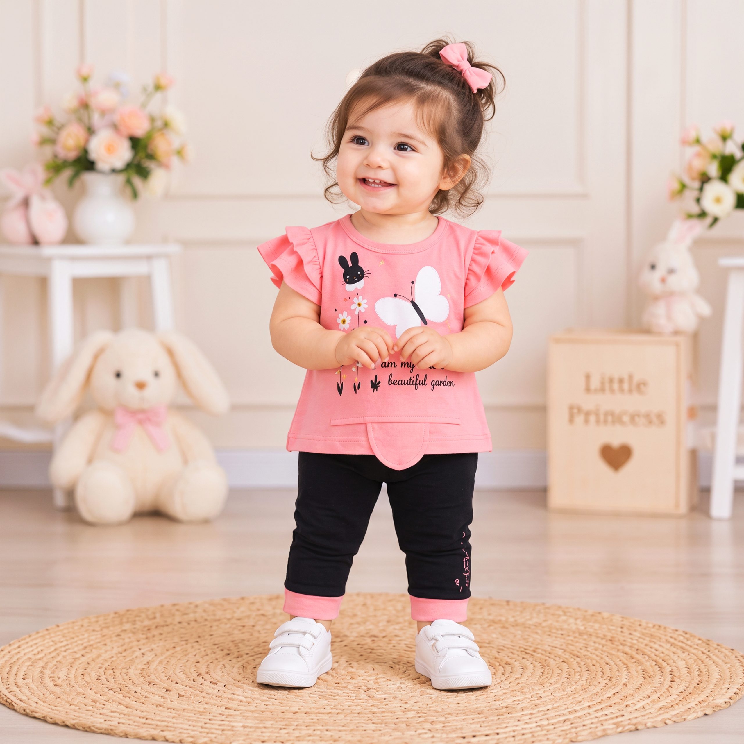 Butterfly Print Ruffle Suit - Image 4