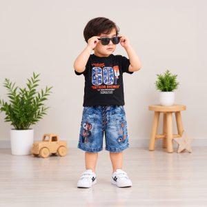 Cosmic Black Denim Set