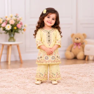 Floral Embroidered Kurti & Palazzo Set