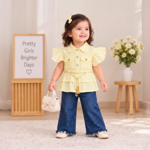 Golden Glow Flutter Top