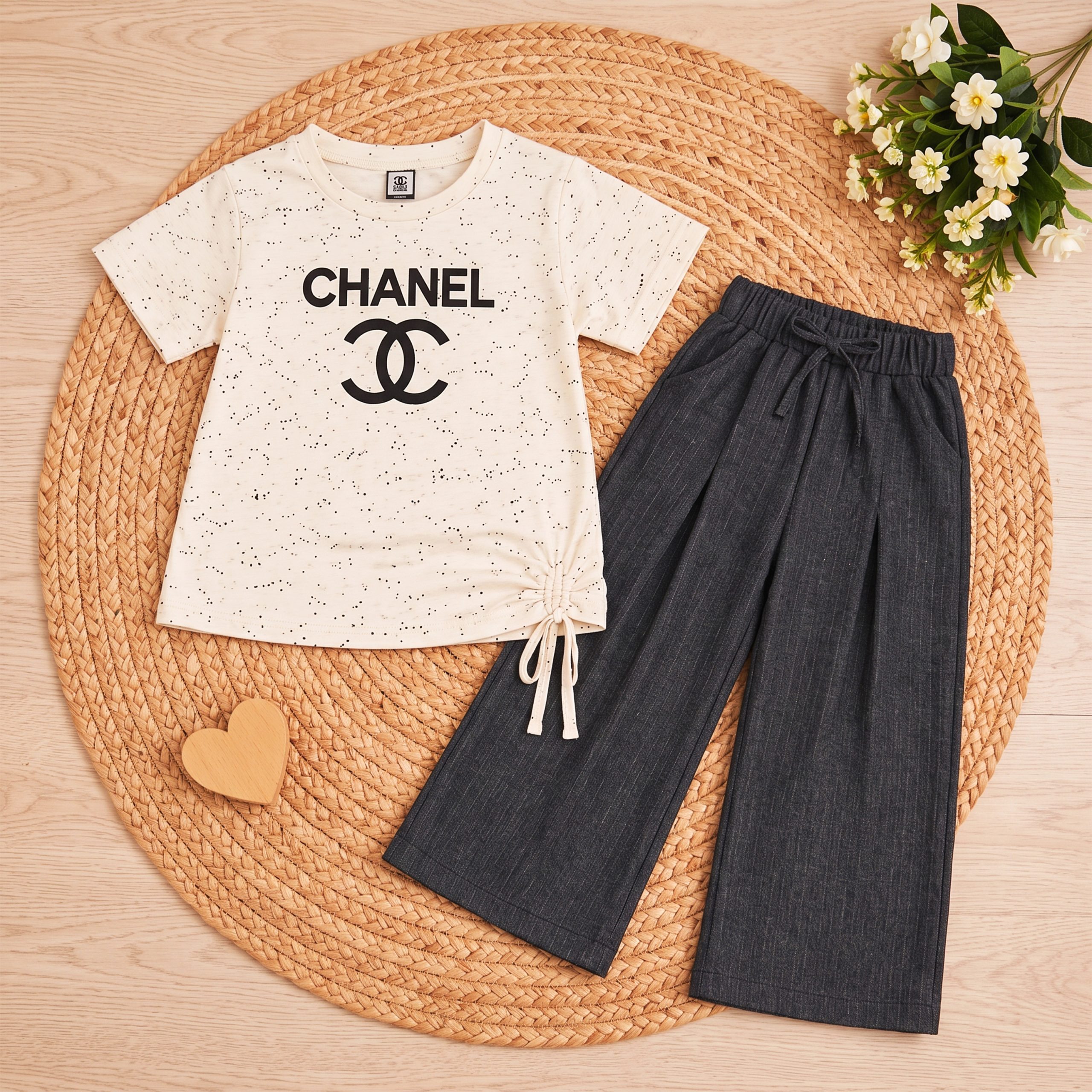 Graphic Tee & Wide-Leg Denim Set - Image 5