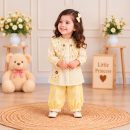 Striped Embroidered Frock & Trousers Set