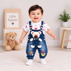 Sweet Bear Dungaree Set