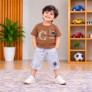 Graphic Printed T-Shirt & Shorts Set