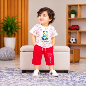 Teddy Bear Graphic T-Shirt & Shorts